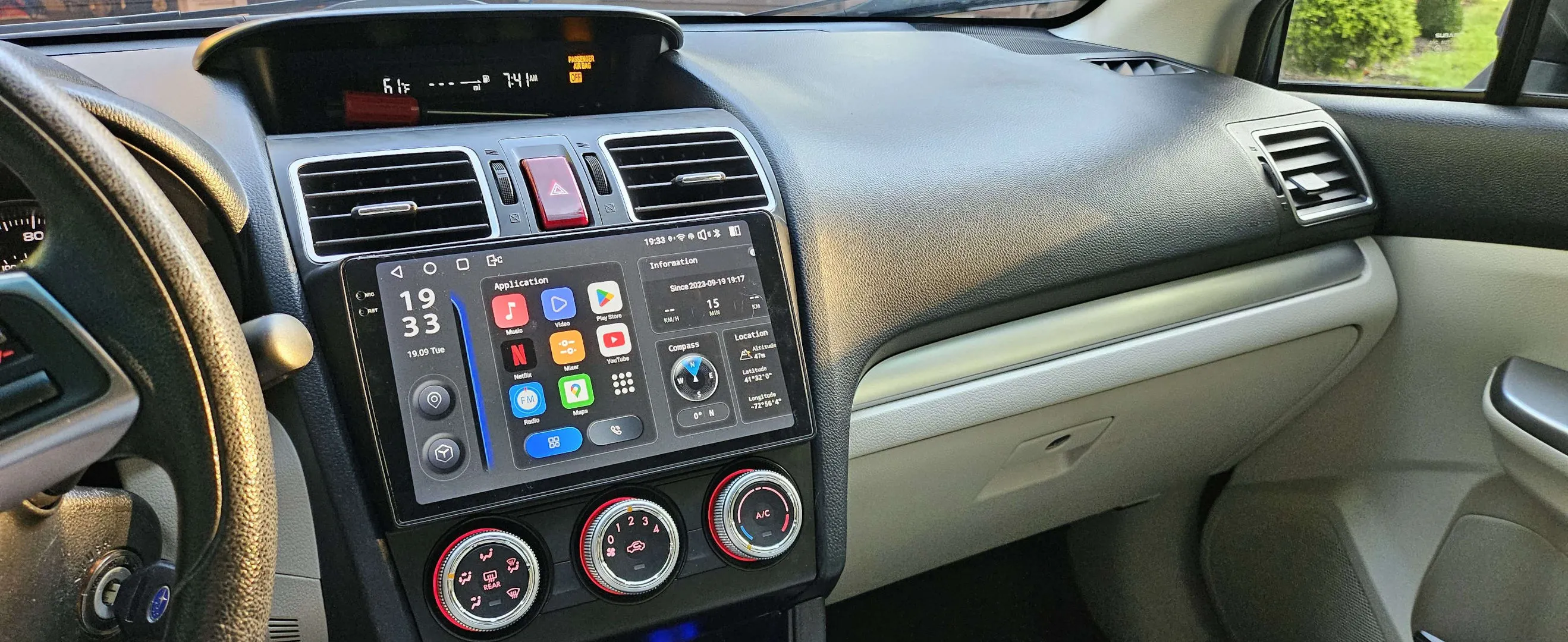Idoing 9inch Car Stereo Radio Multimedia Player 2K For Subaru WRX 2016-2021 GPS Navigation Carplay AndroidAuto Head Unit 360 Panorama