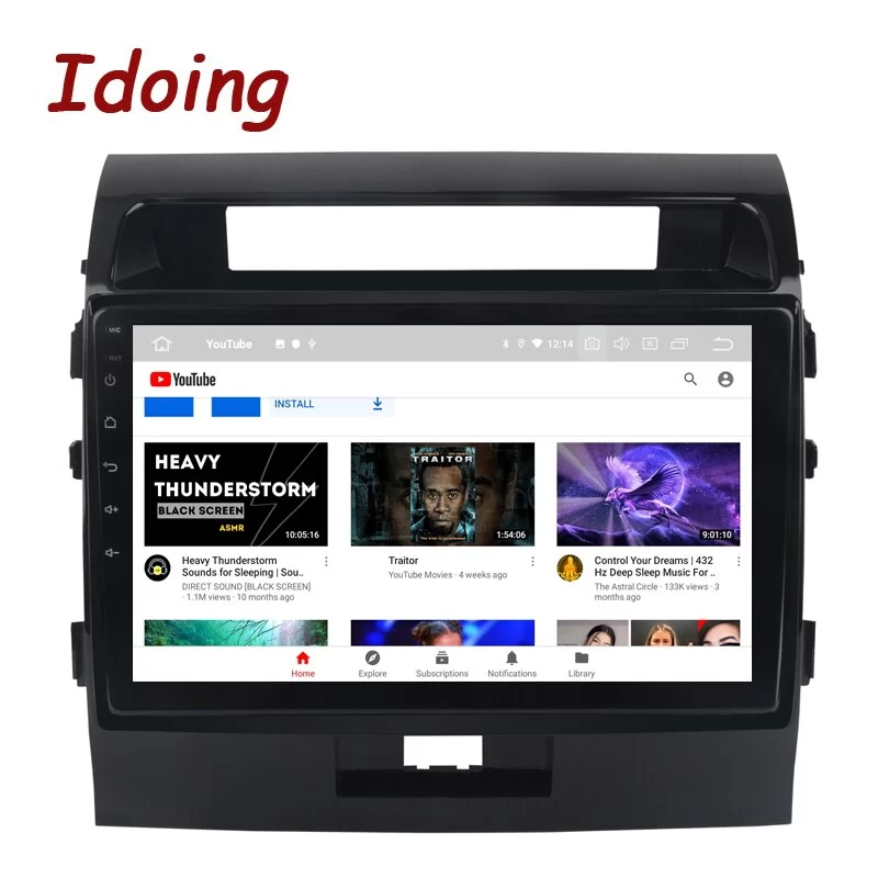 Idoing 10.2INCH Android Auto Car Radio DSP Player For Toyota Land Cruiser 11 LC 200 2008-2013 GPS Navigation Head Unit Plug And Play