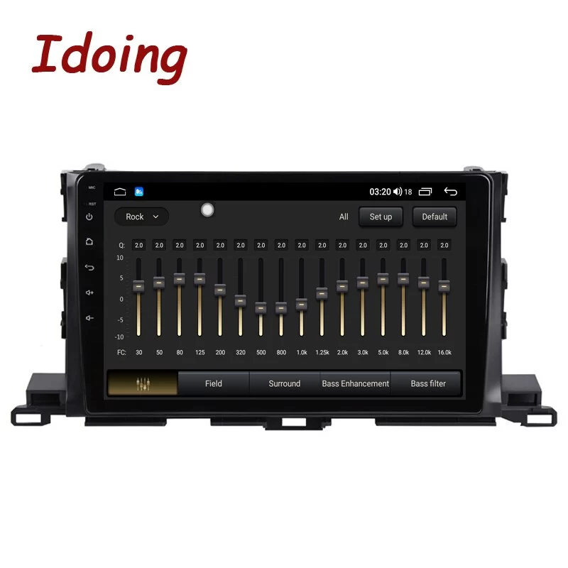 Idoing 10.2inch Android Car Radio Video Player For Toyota Highlander 3 XU50 2013-2018 GPS Navigation Carplay Head Unit Plug And Play