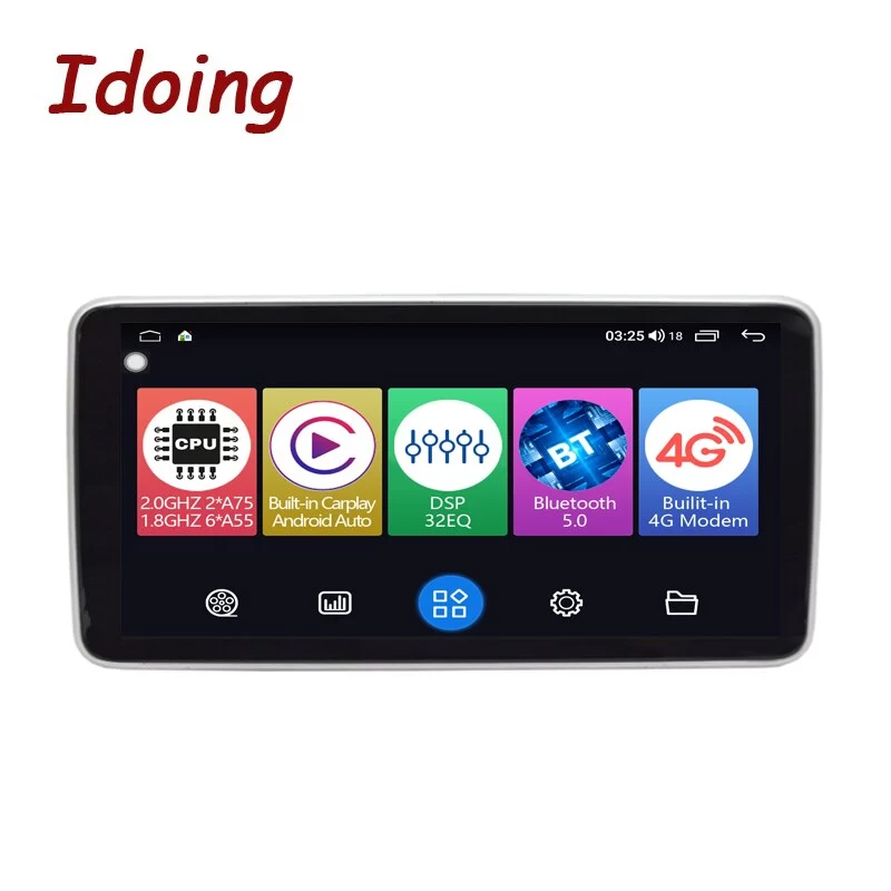 Idoing 10.25inch 4G+64G Android Stereo Head Unit For Universal Car GPS DSP Radio Player 2.5D IPS Navigation Multimedia Bluetooth