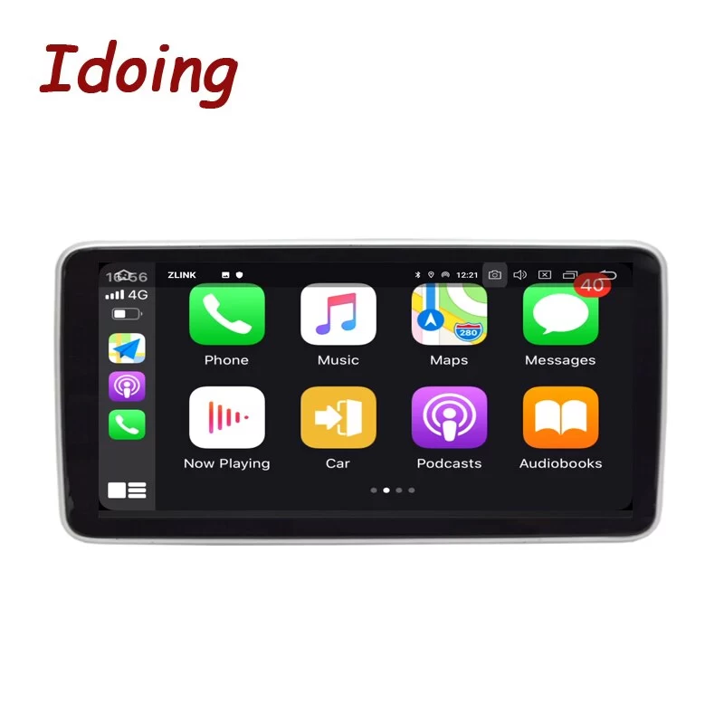 Idoing 10.25inch Android For Universal Car Multimedia Radio Player IPS1280*480 GPS Navigation Bluetooth5.0 Built-in Carplay Auto PX6