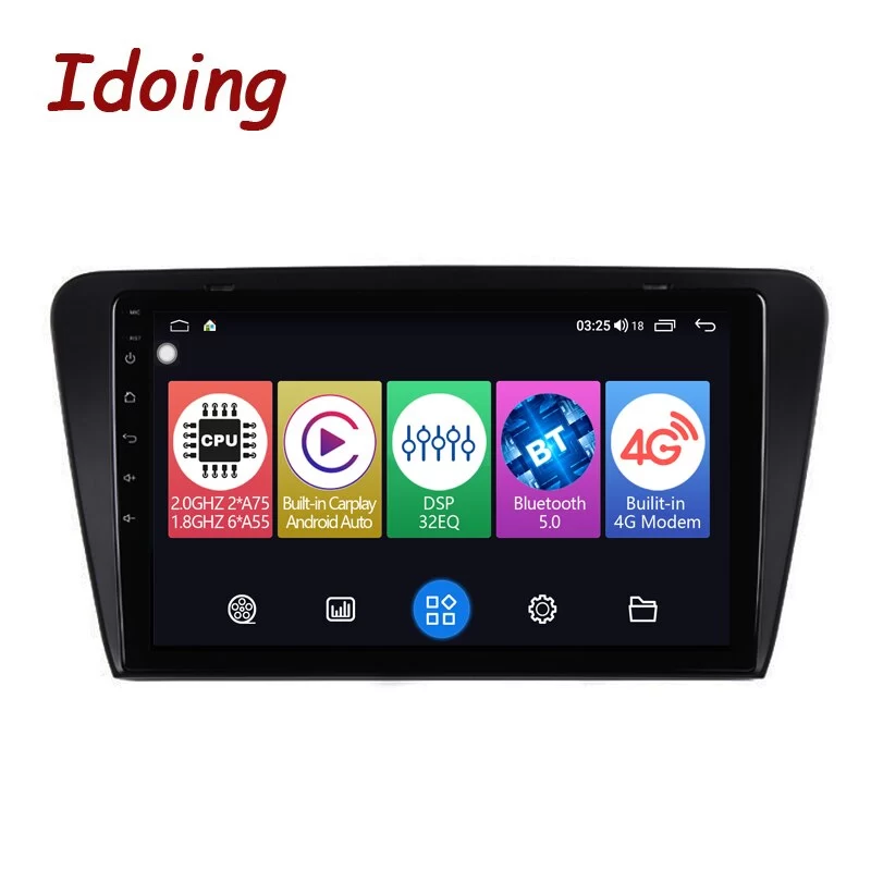 Idoing 10.2&quot;Android Car Intelligent System Radio Multimedia GPS Player For Skoda Octavia 3 A7 2013-2017 Head Unit Plug And Play