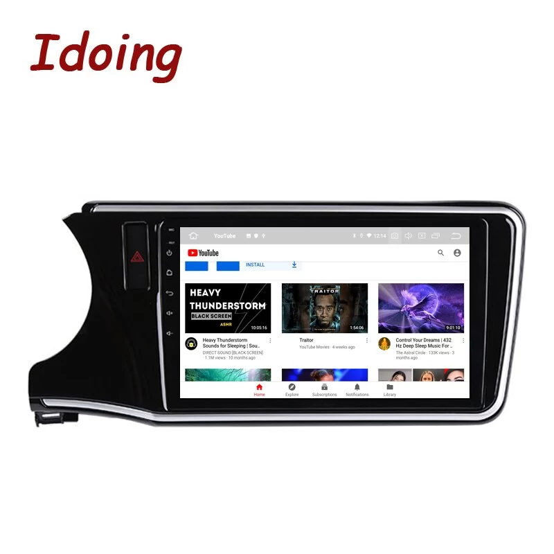 Idoing10.2 INCH Android Car Stereo Radio Multimedia Player GPS Navigation For Honda City 2014-2017 Bluetooth Head Unit Plug And Play