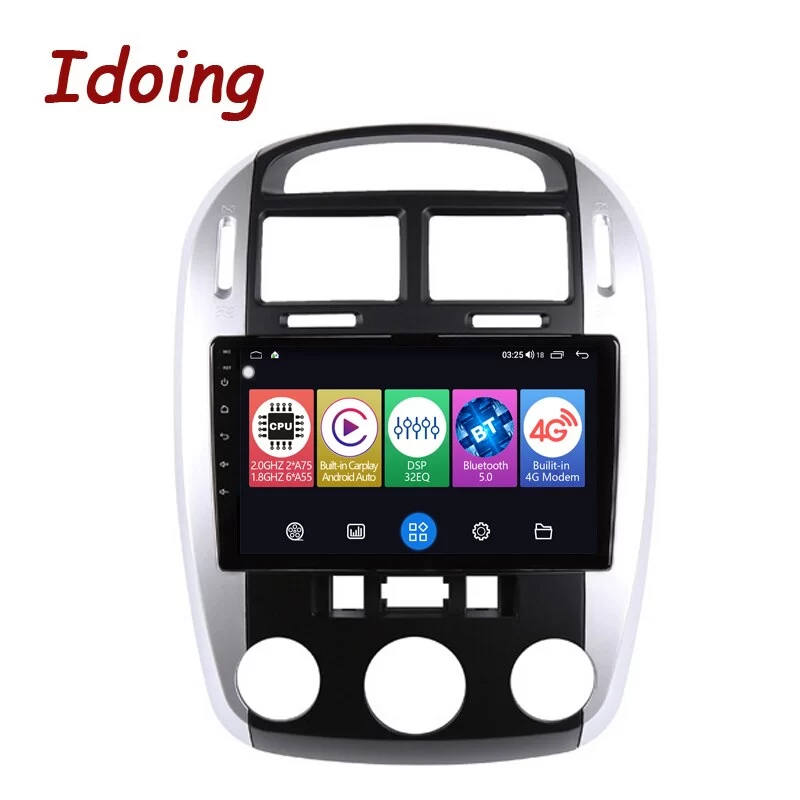 Idoing 10.2&quot;Android Head Unit Plug And Play Car Stereo Radio Player For Kia Cerato 1 LD 2004-2008 GPS Navigation Carplay Auto