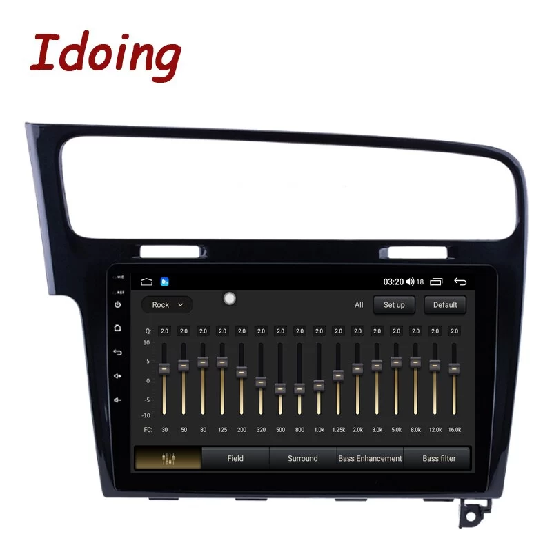 Idoing 2.5D QLED Android Car Radio GPS Multimedia Player For VOLKSWAGEN Golf 7 2013(piano black) 4G+64G Head Unit Plug And Play