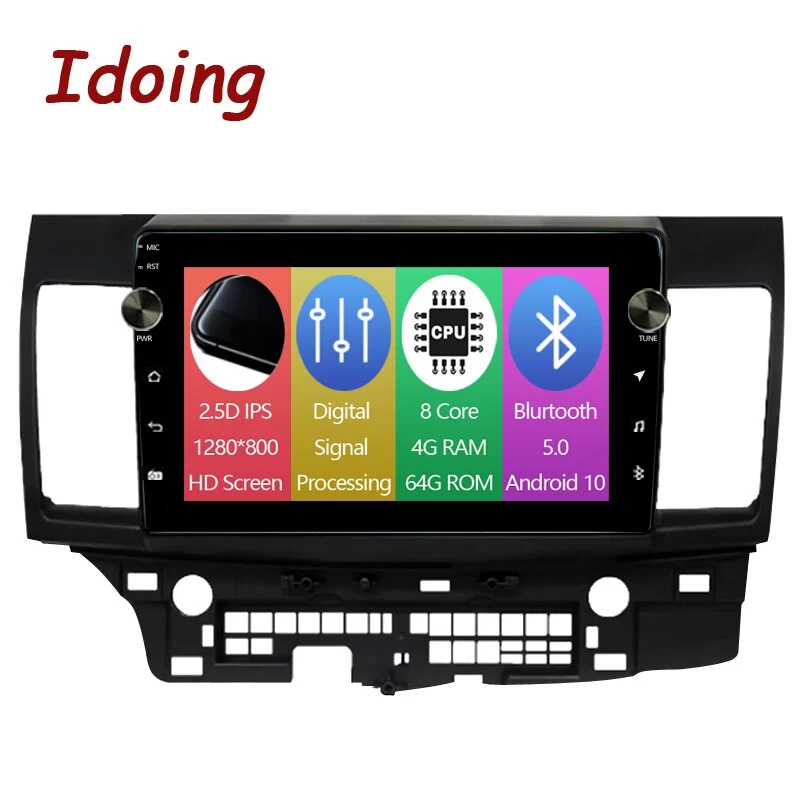 Idoing 10.2&quot;Car Android Auto Radio Multimedia Player For Mitsubishi Lancer 10 CY 2007-2012 2.5D GPS Navigation Head Unit Stereo