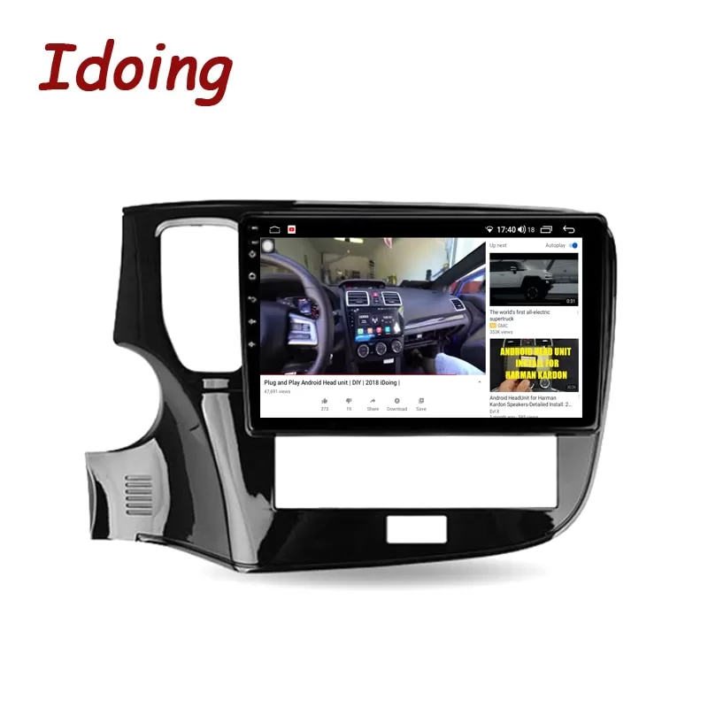 Idoing10.2 inch Car Android Radio Multimedia Player GPS Navigation Head Unit For Mitsubishi Outlander 3 III GF0W GF0W GG0W 2018-2021