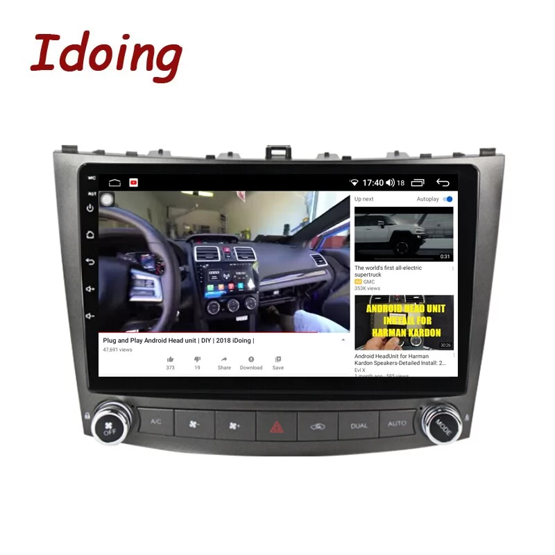 Idoing 10.2 inch Car Audio Radio Multimedia Player Android Head Unit For Lexus IS250 IS300 IS200 IS220 IS350 2005-2012 GPS Navigation