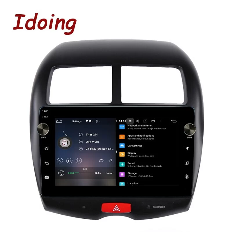 Idoing 10.2 inch Car Stereo Android Radio Multimedia Player For Mitsubishi ASX 1 2010-2018 2.5D 4G+64G GPS Navigation DSP Head Unit