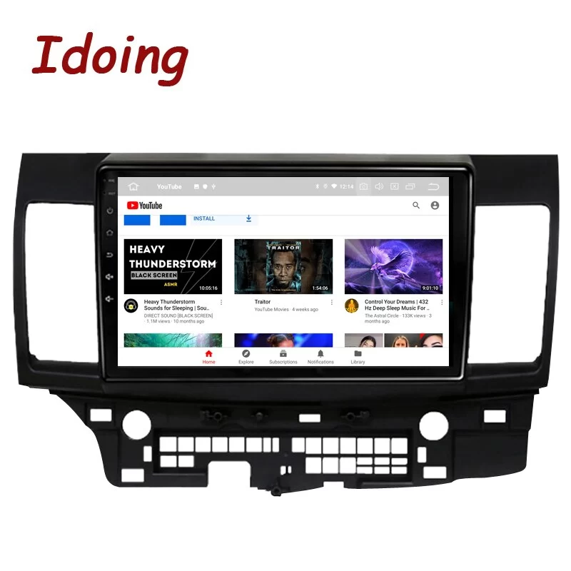 Idoing 10.2 inch QLED Car Android Auto Radio Multimedia Player For Mitsubishi Lancer 2010-2016 GPS Navigation Head Unit Plug And Play