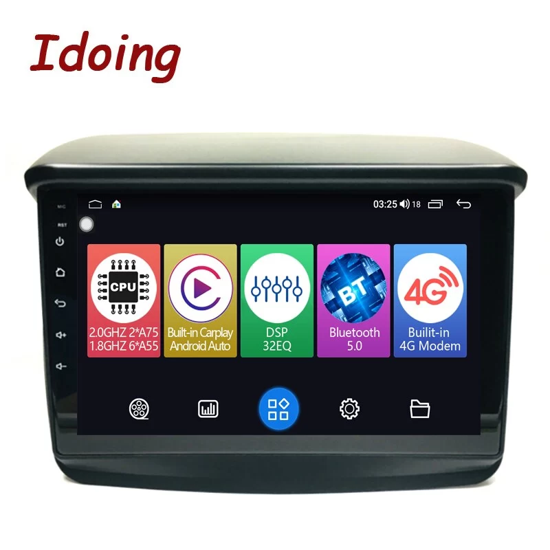 Idoing9&quot;64G 2.5D QLED For Mitsubishi Pajero Sport 2013 Car Radio Multimedia Video Player Navigation GPS Accessories Sedan NO DVD
